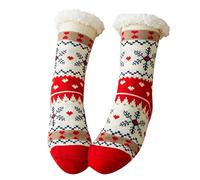 Slipper Socks Christmas Women Cotton Print Thicker Floor Carpet Big Pack Fuzzy Ladies Gifts Warm Winter Wool Cosy Gift For Woman Thick Lady Womens Wooly Black Compression White Yellow Presents