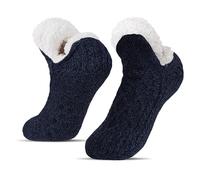 Slipper Socks - Fluffy Socks Women, Knitted Thick Fleece Lined Winter Warm Cosy Ladies Slipper Socks Non Slip Super Soft Fluffy Socks for Unisex in Home House Bed UK