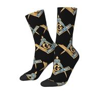 Slipper Socks Freemason Masonic Bed Socks Soft Crew Socks Fluffy Work Socks For Cycling Running Golf