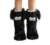 Slipper Socks, Novelty Socks, Cute Monster Fluffy Socks, House Socks with Non-Slip Sole, Warm Winter Bed Socks for Home Office,Funny Novelty Gifts for Christmas Birthdays