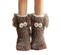 Slipper Socks, Novelty Socks, Cute Monster Fluffy Socks, House Socks with Non-Slip Sole, Warm Winter Bed Socks for Home Office,Funny Novelty Gifts for Christmas Birthdays