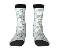 Slipper Socks Roo And Wallaby Trainer Socks Novelty Crew Socks Stretchy Running Socks For Volleyball Gym Golf