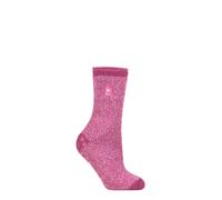 HEAT HOLDERS SOCKSHOP Ladies 2.3 TOG Plain and Patterned Slipper Socks Pack of 1 (4-8, Florence Muted Pink, numeric_4)