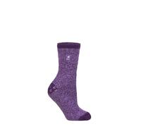Womens Slipper Socks Thermal Plain & Patterned Heat Holders 2.3 TOG- 1 Pair Pack