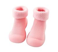 Slippers Blue Kids Toddler Baby Boys Solid Warm Knitted Soft Single Rubber Shoes Socks Slipper Stocking Soft Shoes Socks Slippers Boys 35, D Pink, 5 UK Child
