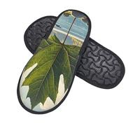 Slippers Canada Maple Leaves Reusable Shoes With Mute Sole Sliders For Trip Christmas Bedroom M