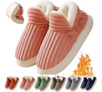 Slippers Cloud Cozy Winter Warm Women Men Slipper Plush Shoes House Pluffi Non-Slip Fluffy Home Indoor/Outdoor Fuzzy Comfy Women's Fleece-Lined Memory Casual Thick Fit Ladies Clouds Women’s Slip Pink