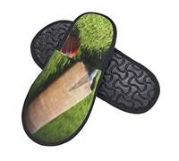 Slippers Cricket Bat And Ball Fluffy Shoes Portable Cotton Slippers For Winter Bedroom Trip M