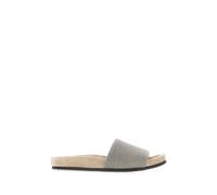 Slippers - female - Brunello Cucinelli - Sliders - Gray - 3 UK - Shoes 3 UK