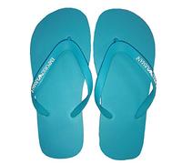 Slippers flip flop woman seapool beachwear EMPORIO ARMANI item X3QS04 XL827 FLIP FLOP RUBBER + EVA, 00765 Turquoise, EU 40 - UK 6,5 - USA 7 - CN 255/89