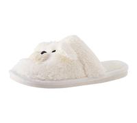 Slippers Fluffy Merry Christmas Men's Novelty Ladies Bride Mens Lightweight Non Slip Orthopedic Shoes Comfortable Warm Lined Closed Toe Home Slipper Women Unisex Halloween Cute Fuzzy White 6