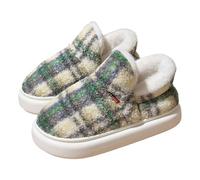 Slippers Fluffy Merry Christmas Men's Novelty Ladies' Open Toe Foldable Shoes Women's Cozy Cross Band Memory Foam House Women Pumpkin Halloweenn Green 5