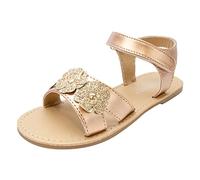Slippers for Big Girls Size 2 Beach Shoes Little Girls Sandals Sandals For Outer Wear (Rose Gold, 12 Little Child)