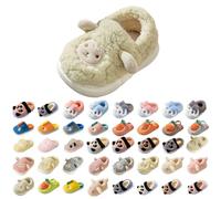 Slippers for Kids Toddler Girls Boys Cozy House Slippers Novelty Animal Bedroom Memory Foam Slipper Indoor Outdoor Shoes Size 13.5 C2_Sheep_Yellow