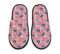 Slippers For Men America Flags Ladies House Slippers Casual Winter Women'S Slipper, For Hotel, Travel, Home, L