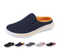 Slippers for Men and Women, Soft Slippers, Slip-On Comfortable Mules, Walking Shoes, Casual Shoes, Comfortable Garden Shoes for Unisex, Soft Leisure, EU 35-48, darkblue, 4 UK