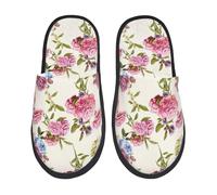 Slippers For Men Carnations Flowers Bouquet Slippers Soft Adults Women'S Slipper, For Indoor Outdoor, Home, Travel, L