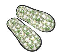 Slippers For Men Cute Frog In Various Poses House Slippers For Women Casual Lightweight Plush Slip, For Indoor Outdoor, Travel, Hotel, L