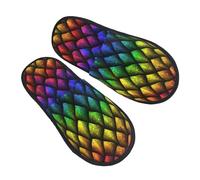 Slippers For Men Dragon Scales Print Slippers Soft Comfy Women'S Slipper, For Indoor Outdoor, Travel, Hotel, L