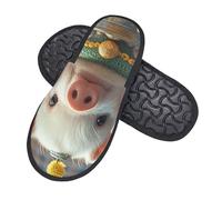 Slippers For Men Foolish Cute Animal Ladies House Slippers Casual Adults Man House Shoes, For Hotel, Travel, Home, M