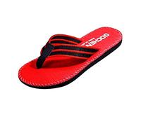Slippers for Men Memory Foam Non Slip Flip Flops Summer House Open Toe Wide Fitting Washable Shower Bathroom Pool Camping Funny（Red, 41