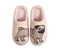 Slippers for Men Soft Sole Women's Men's Cute Frog Slippers Fuzzy Memory Kawaii Animal Slippers Winter Warm Shoes (A, 4)