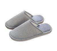 Slippers for The Elderly Ladies White Slippers Men and Women House Slippers Non Slip Cotton Linen Indoor and Outdoor Slipper Sandals Toe Bedroom Mule Slippers for Women Womens (Light Blue, 7-7)