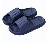 Slippers for Women and Men House Slides Shower Sandals Non-Slip Spa Massage Foam Bathroom Pool Shoes,Suitable for bathrooms, beaches. (blue, Adult, Men, 4, Numeric, UK Footwear Size System, Medium)