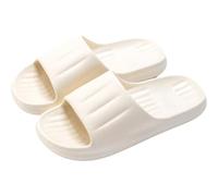 Slippers for Women and Men House Slides Shower Sandals Non-Slip Spa Massage Foam Bathroom Pool Shoes,Suitable for bathrooms, beaches. (white, Adult, Men, 5, Numeric, UK Footwear Size System, Medium)