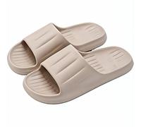 Slippers for Women and Men House Slides Shower Sandals Non-Slip Spa Massage Foam Bathroom Pool Shoes,Suitable for bathrooms, beaches. (brown, Adult, Men, 6.5, Numeric, UK Footwear Size System, Medium)