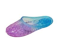 Slippers for Women Clear Glitter Clogs Open Back Hollow Out Slide Slippers Summer Beach Outdoor Garden Casual Pool Sandals Silver Grey Purple