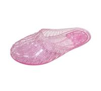 Slippers for Women Clear Glitter Clogs Open Back Hollow Out Slide Slippers Summer Beach Outdoor Garden Casual Pool Sandals Silver Grey Pink