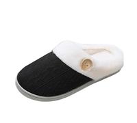 Slippers for Women Fuzzy Non-Slip Winter for Ladies Indoor House Closed Toe Plush Fleece Lined Flat Christmas Gifts Women Men