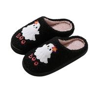 Slippers for Women, Guest Slippers Ladies Slip On House Shoes Indoor Outdoor Soft Autumn and Winter Soft Plush Comfortable Cotton Shoes Slipper Cloud Sliders Women UK (Black,3.5)