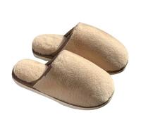 Slippers for Women House Shoes Womens Orthopedic Slippers for Women Men's Autumn Winter Warm Home Cotton Drag with Pile Thick Slipper Fall Winter Shoes Footwear (Beige, 4)