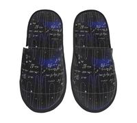 Slippers For Women Mathematica Science Print Cotton Slippers Soft Casual Man Shoes, For Indoor Outdoor, Home, Travel, M