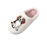 Slippers for Women Memory Foam Fluffy Soft Cotton Funny Fuzzy Home Linen Slides Indoor And Outdoor Halloween/Christmas Printed