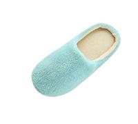 Slippers for Women Men Autumn Winter Memory Foam Indoors & Outdoor Non-Slip Cozy Home Shoes Plush Fleece Lined Lightweight Cute House Slippers Blue UK Size 3.5/4