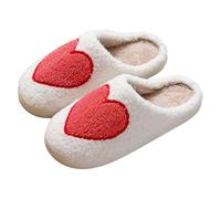 Slippers for Women Men Retro Memory Foam Plush Fluffy Warm Trendy Colorful Cartoon Illustrated Fuzzy Slippers Holiday Slip-on Indoor Outdoor House Shoes
