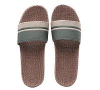 Slippers For Women Open-Toe Slip-On Linen Slippers House Indoor Slides Sandals Summer Casual Beach Vacation Lightweight Comfort Everyday Wear size 6