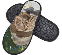 Slippers For Women Seychelles Giant Tortoise Men'S Warm Slip On Slippers Warm Women'S Slipper Lightweight Man House Shoes, For Men, Women, Indoor Outdoor, L