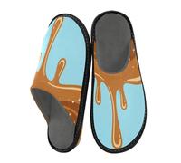 Slippers For Women Slippers For Women Indoor Sleepers s Home Slipper Cozy Slipper For Women, Graffiti Art Brown Blue, 9-10