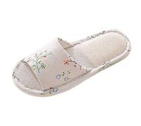 Slippers for Women Soft Fuzzy Sliders Cotton Non-Slip Cheap and Comfortable UK Size Hotel Resort Spa Green