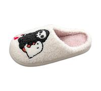 Slippers for Womens, House Slippers Extra Wide for Swollen Feet Ladies Ladies Slip On Soft Autumn and Winter Soft Plush Comfortable Cotton Shoes Slipper Women Size 5 (White,4)