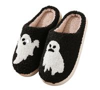 Slippers Halloween Terror Happy Slippers Cosy Scary Slippers Indoor and Outdoor Winter Warm Fluffy Slippers Christmas Plush Slippers Slippers Trendy, c, 8.5 UK