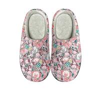 Slippers Happy Axolotl Pink Indoor Shoes For Adults | House Slipper Fuzzy Cosy Slip On Slippers for Unisex Guest Winter