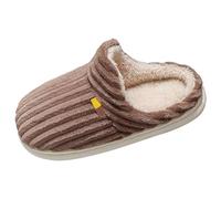 Slippers House for Women Merry Christmas Men's Novelty Spa Slider Halloween Bedroom Corduroy Crossbands Open Toe Slides Sandals Shoes Comfy Ladies UK Unisex Cute Fuzzy Coffee 7.5