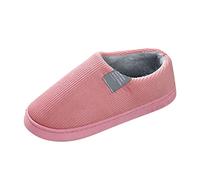 Slippers House Men for Womens Soft Flip Slippers Warm Womens Flop Plush Shoes Women's Slipper None Slipper Work Shoes for Women (Pink, 7)
