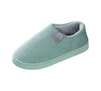 Slippers House Men for Womens Soft Flip Slippers Warm Womens Flop Plush Shoes Women's Slipper None Slipper Work Shoes for Women (Green, 6)