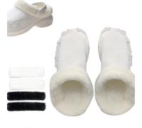Slippers Insoles, 1 Pair Warm and Fluffy Insoles, Winter Lining for Shoes, Cuddly Plush Insoles (White, 42.5-44)